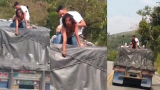 Nri Nakal Menggoda Di Atas Truk, Bercinta Liar Di Alam Terbuka