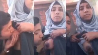 Video Mesum Desi: Cowok Nge-gobyok Susu Tante Sambung Sambil Ngecesin Putingnya