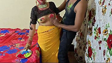 Warna Holi Basah Kuyup, Devar Sama Bhabhi Main Merah, Suara Nafas Dan Erangan Jelas Banget Bikin Makin Panas.